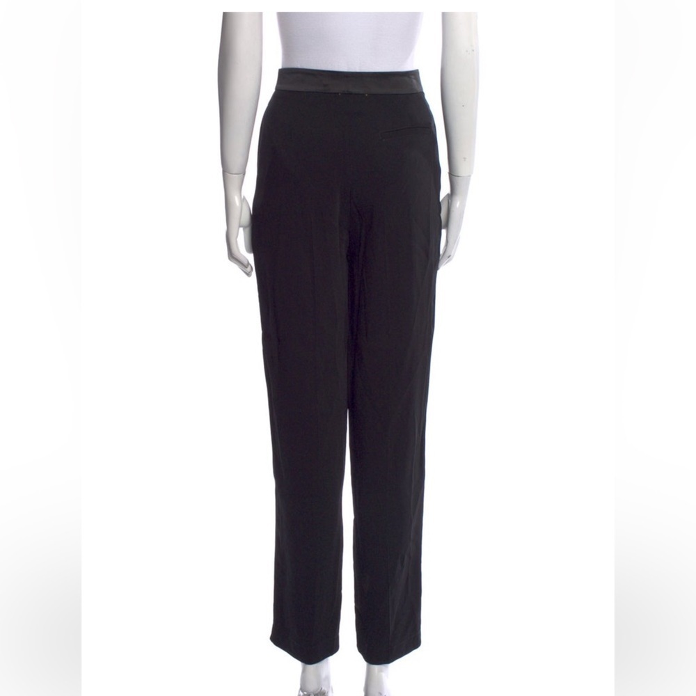 forte forte Straight Leg Pants Black High-Rise Pockets Zip & Button Closure Sz0 - Picture 2 of 3